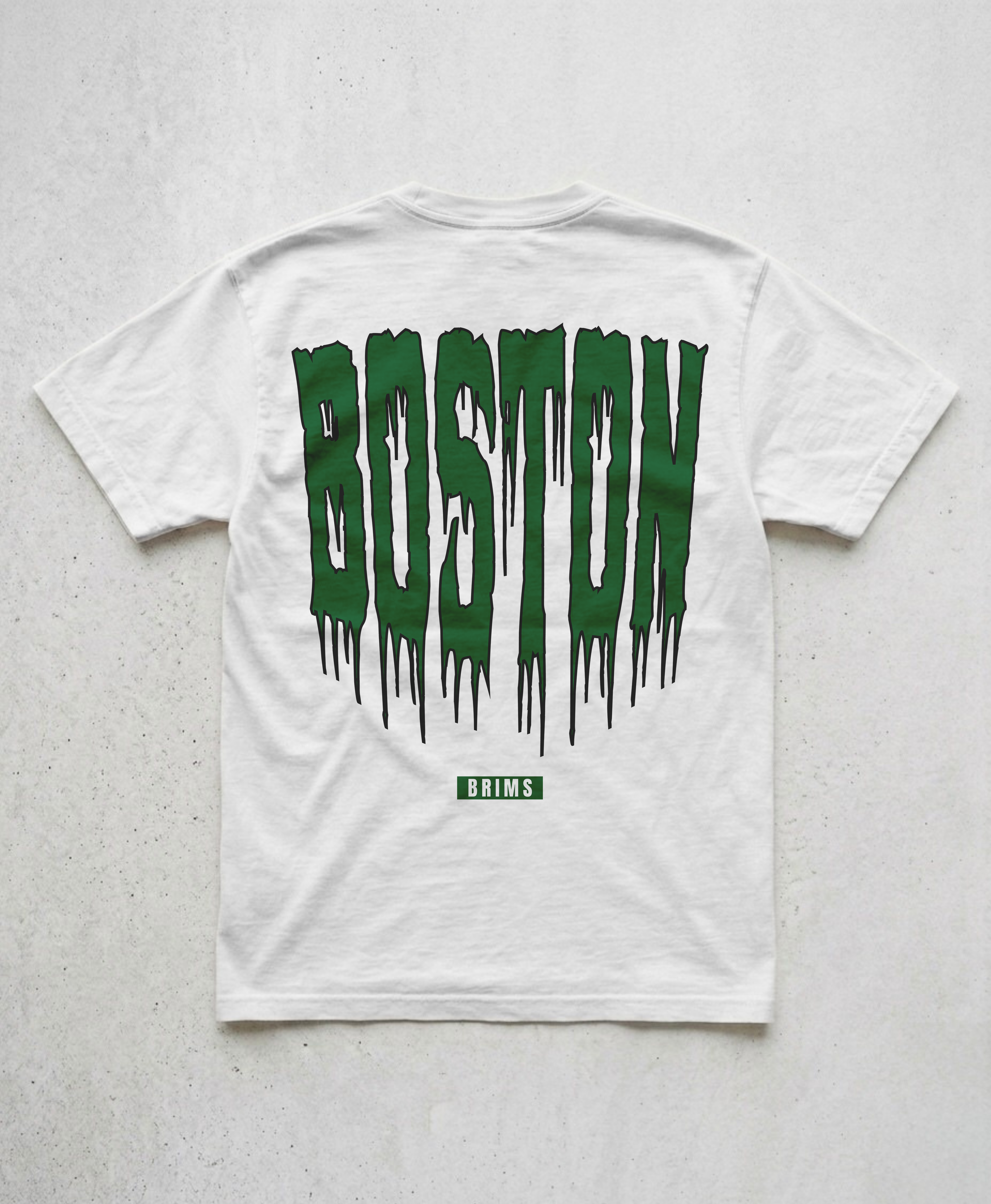 BOSTON DRIP TEE - WHITE
