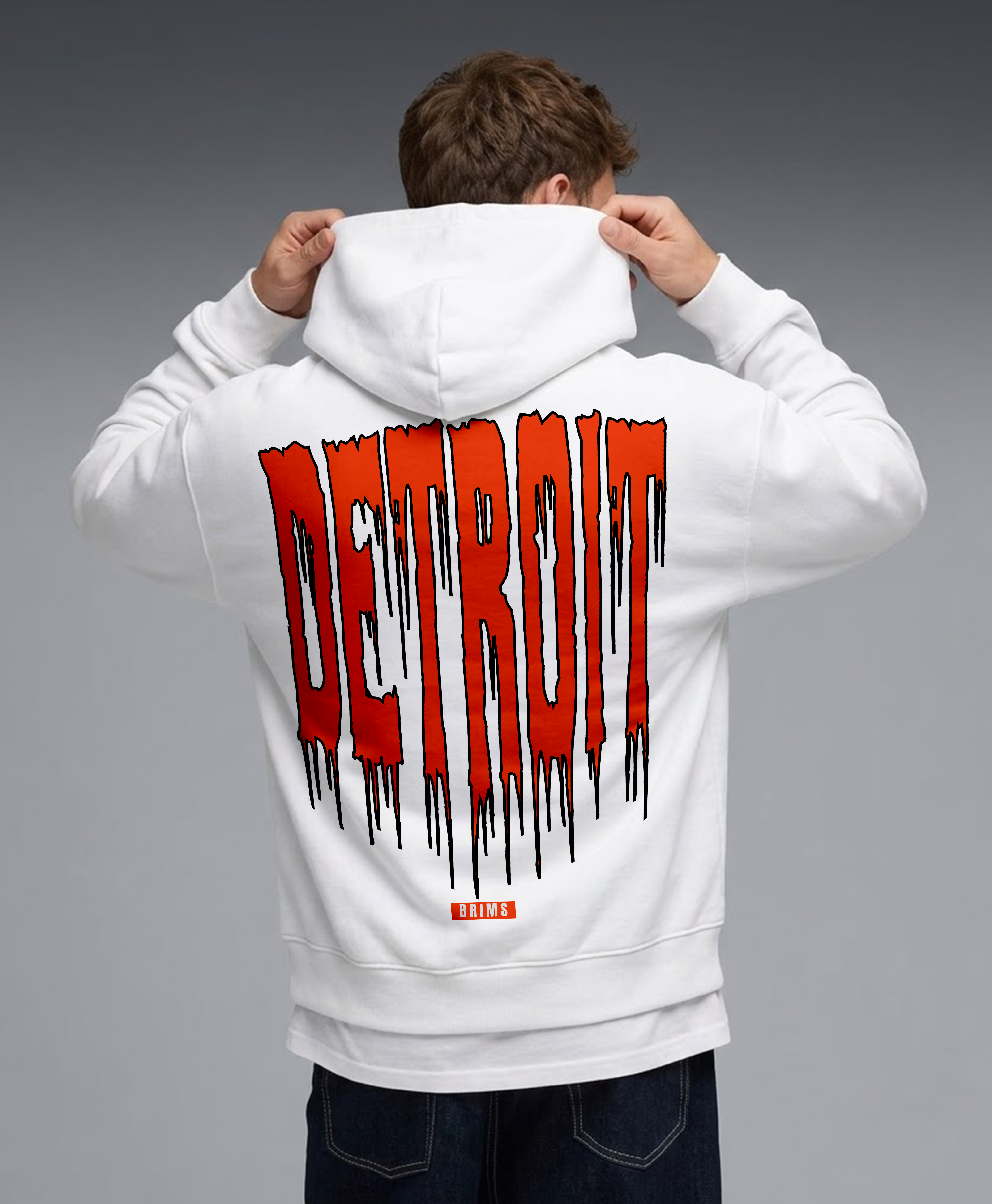 Detroit Drip Hoodie - White