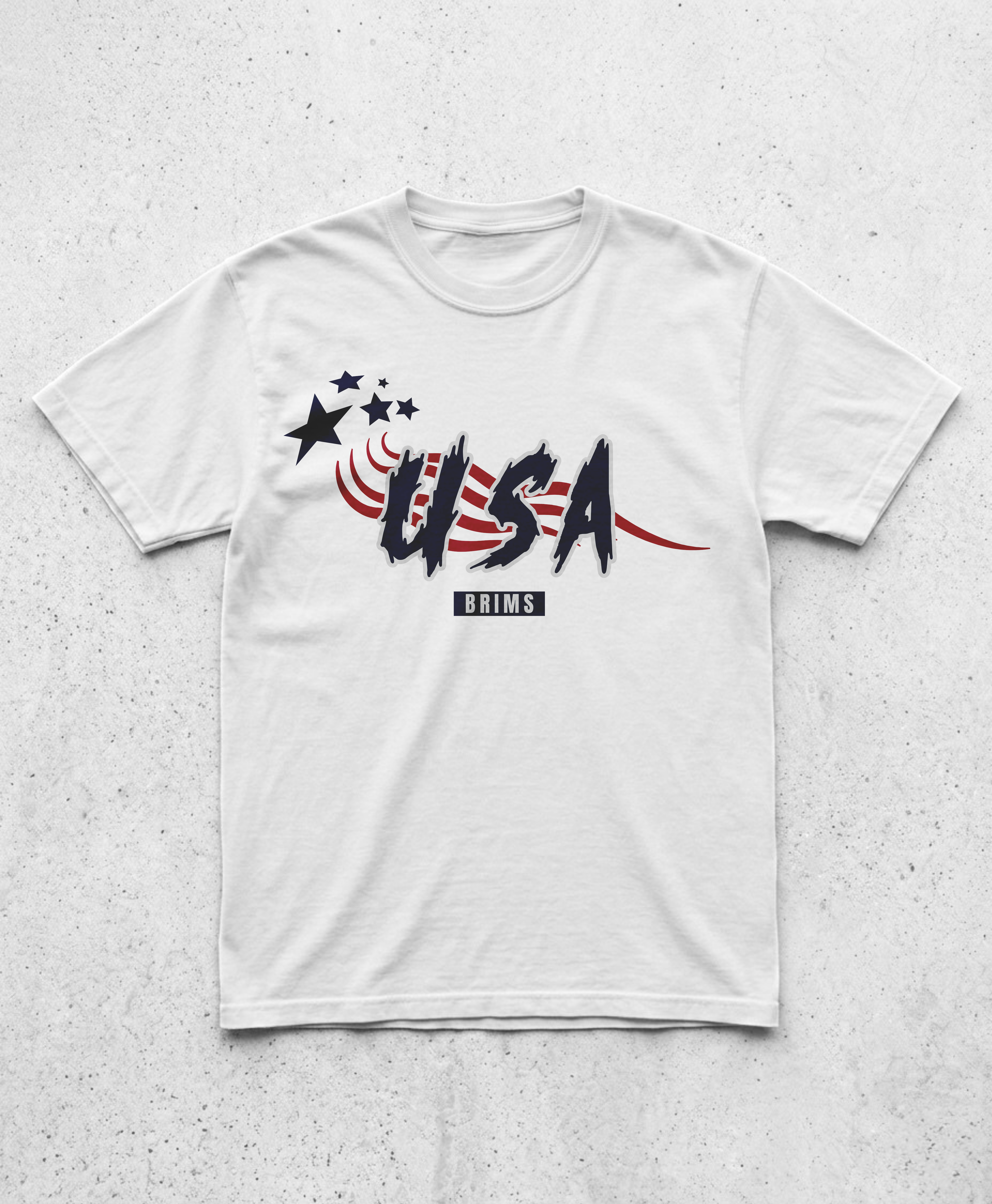USA STARS & STRIPES TEE - WHITE