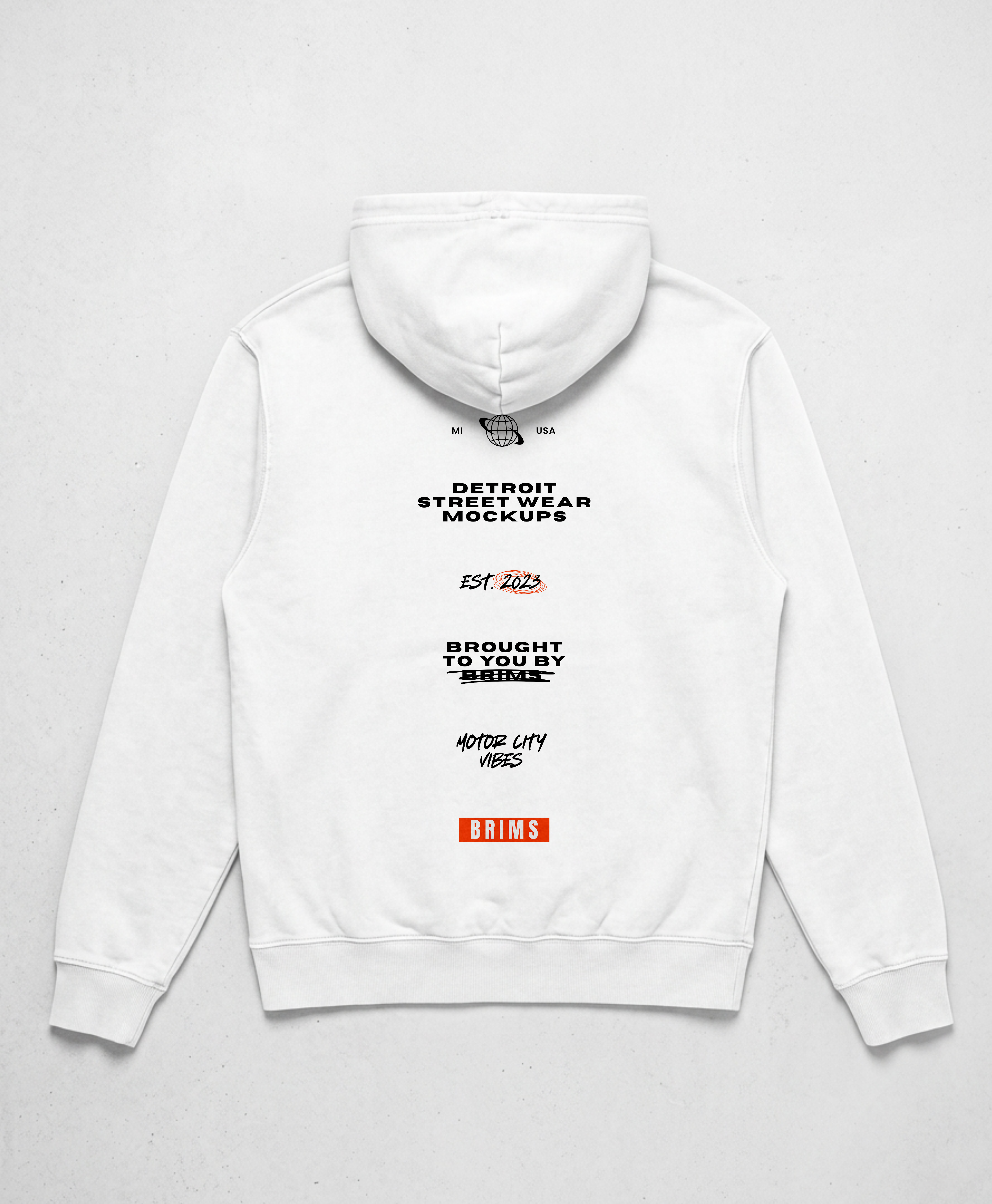 Detroit Mockup Hoodie - White