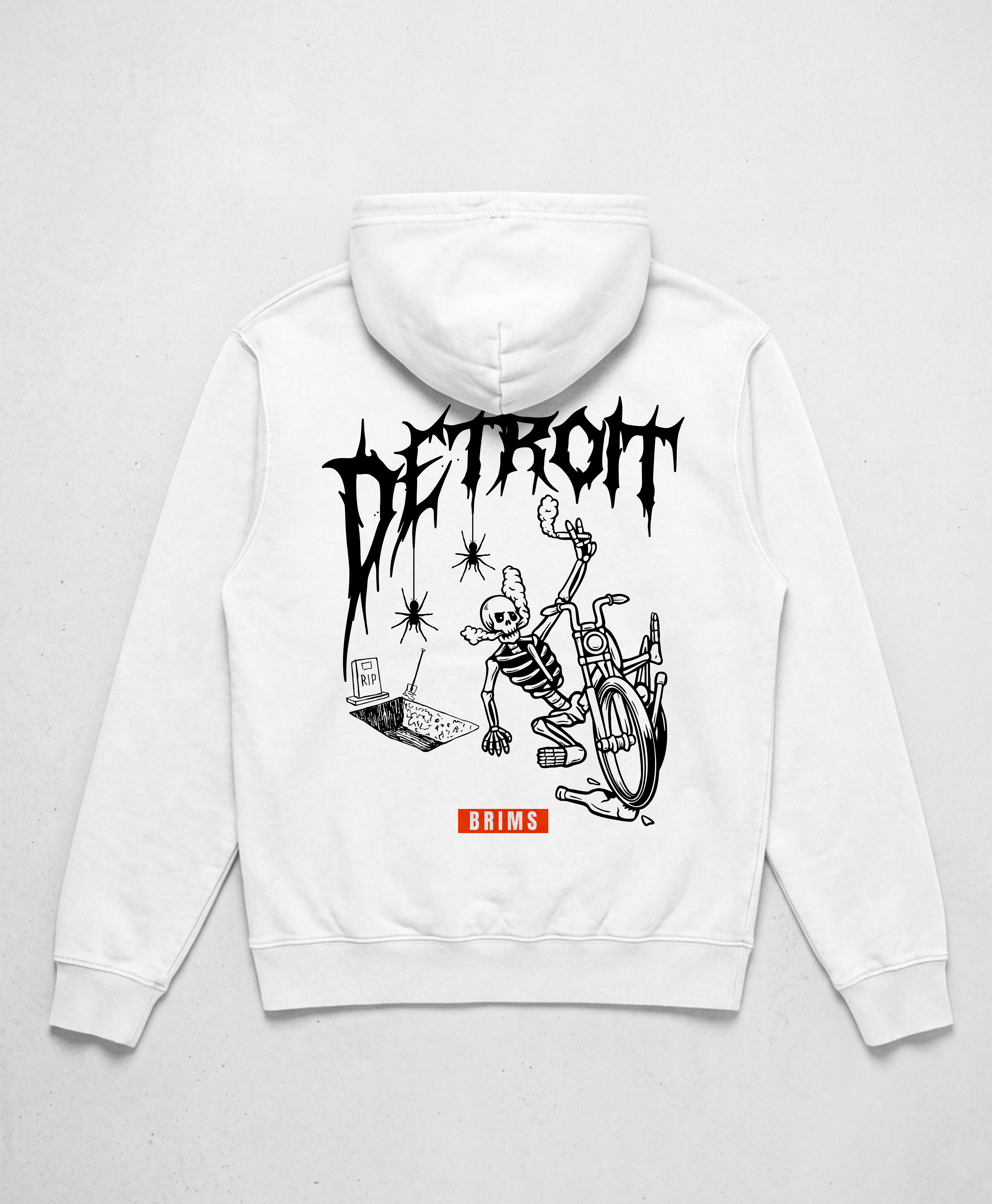 Detroit RIP Hoodie - White